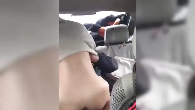 Fucking Asian Girl Passionately in the Car
